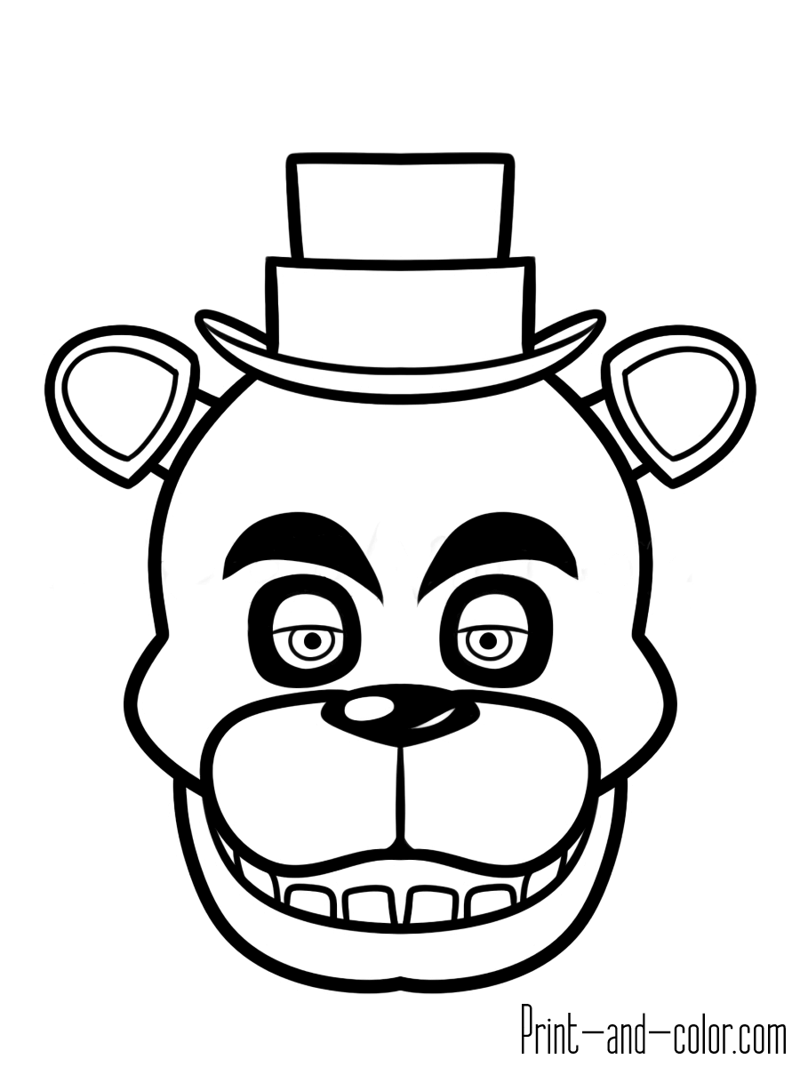 900x1200 Fnaf 007 To Five Nights At Freddys Coloring Pages