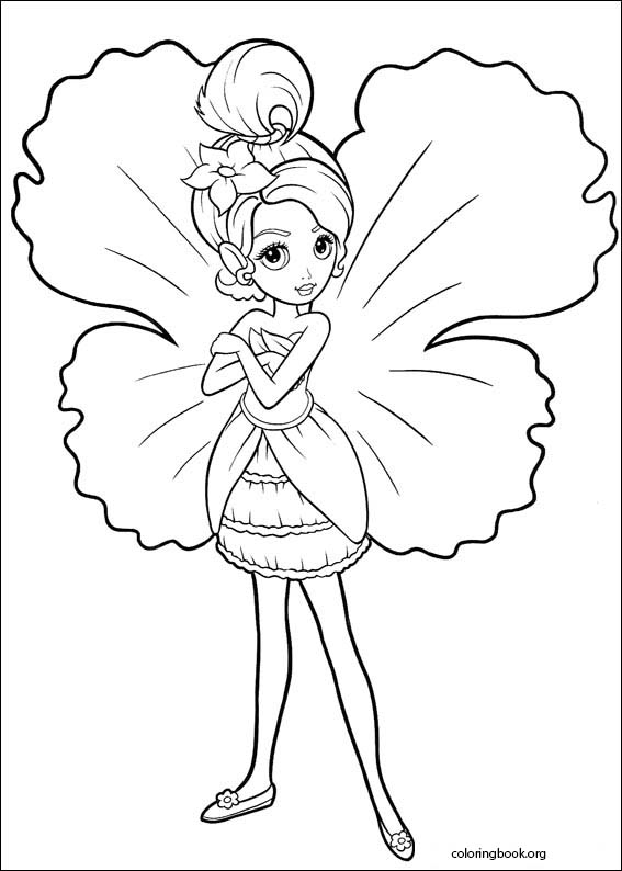 567x794 Barbie Presents Thumbelina Coloring Page (007) @
