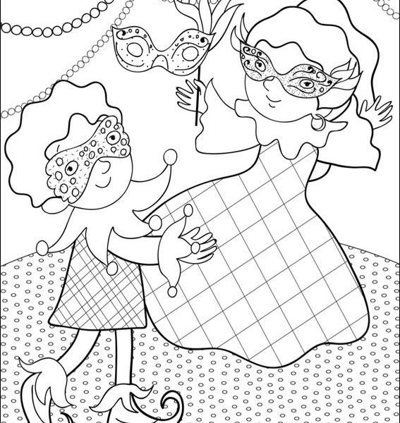 567x600 Carnival Pictures To Colour Drawings To Paint Colour Carnival