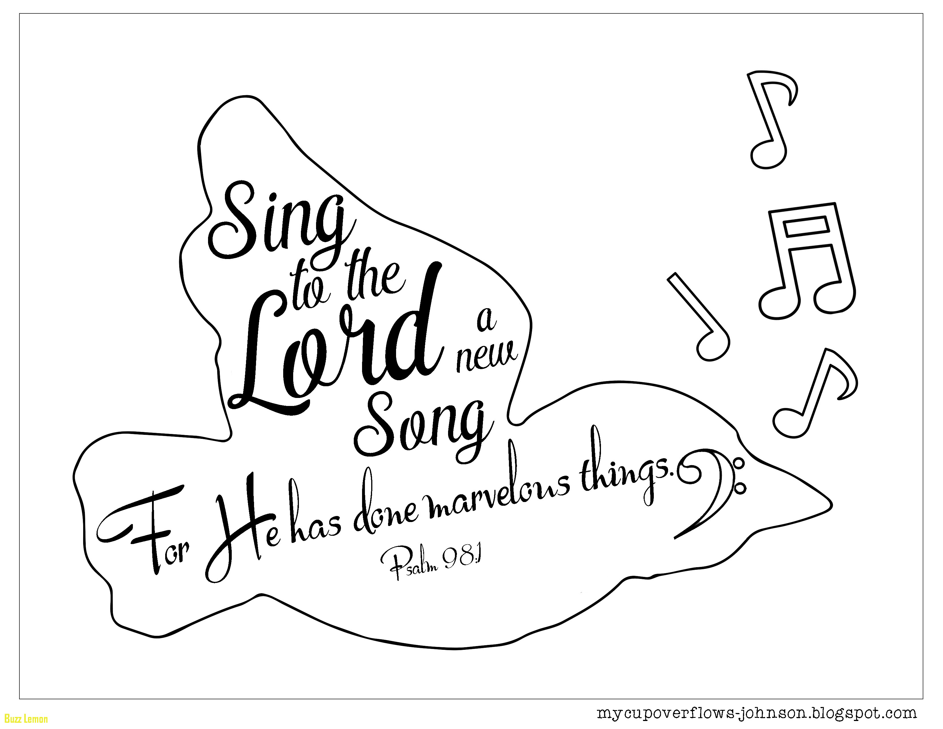 Psalm 98 Coloring Page Beautiful Sing To The Lord A New Song Psalm 3300x2550 Psalm 98 Coloring Page Beautiful Sing To The Lord A New Song Psalm