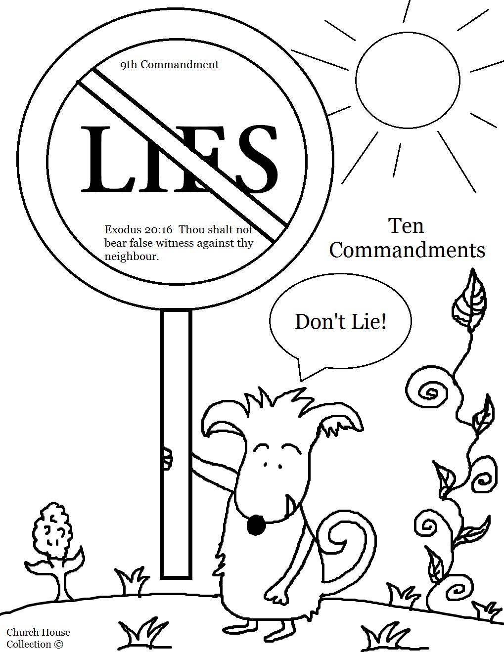 10 Commandments Coloring Pages
