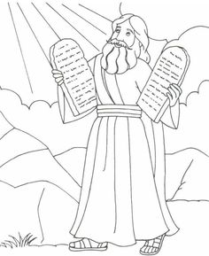 236x289 48 Moses And The 10 Commandments Vbs Moses Coloring