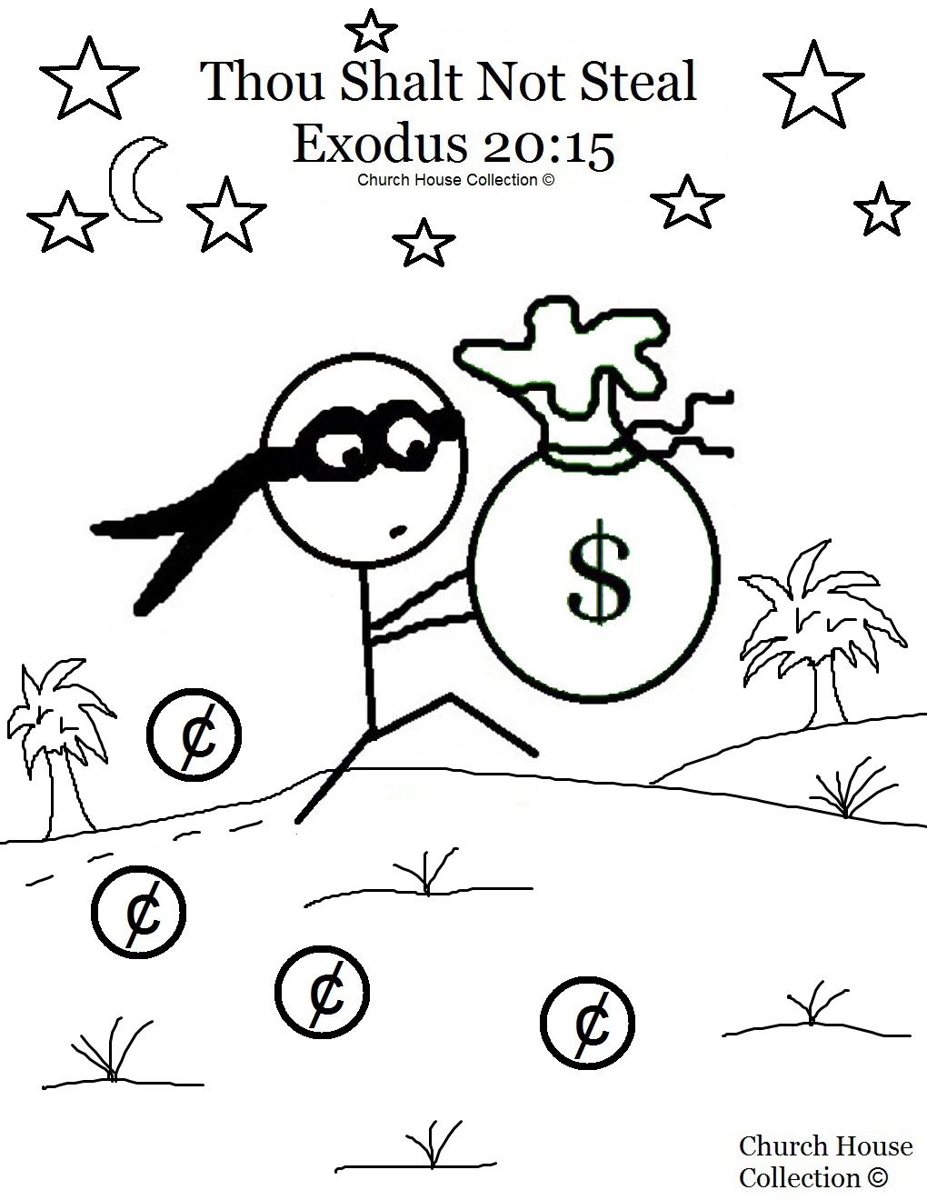 1020x1320 Coloring Pages For Kids Each 10 Commandments Thou Shalt Not