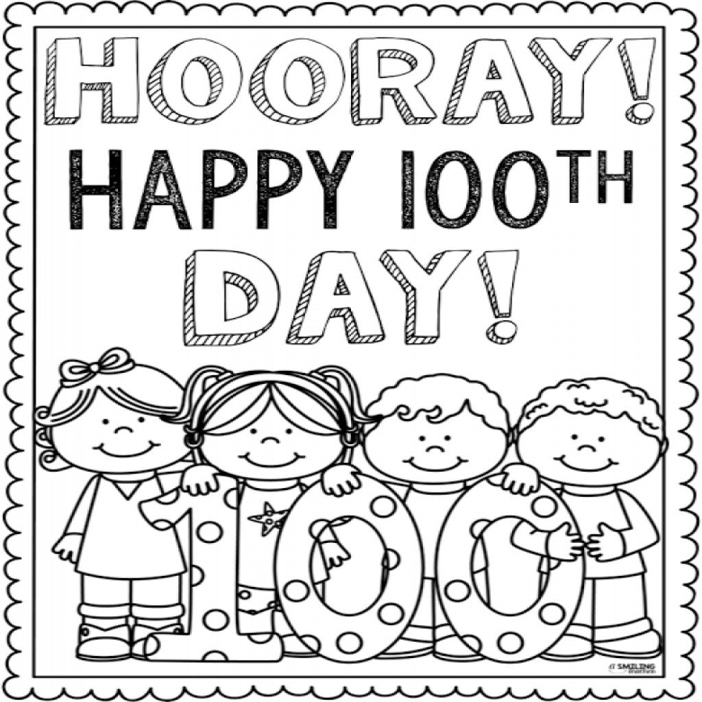 1024x1024 100th Day Of School Coloring Pages 100th Kids Back To Inside