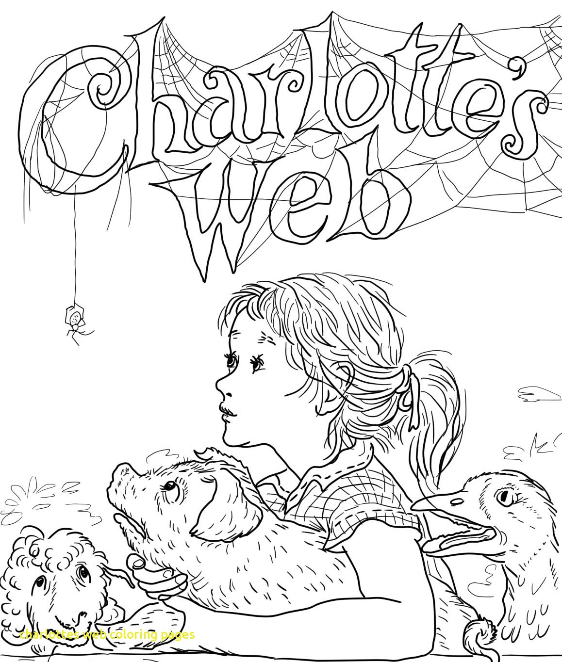 1158x1365 Charlottes Web Coloring Pages With 100 Ideas Charlotte Stunning