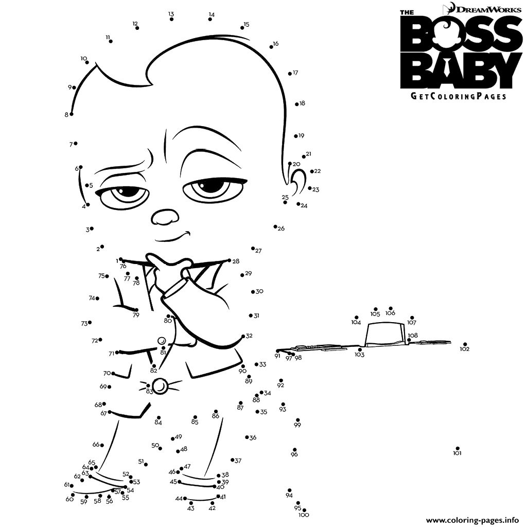 1024x1024 Daring Connect The Dots To 100 Portfolio Boss Baby Coloring Pages
