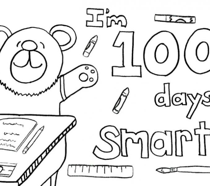 678x600 100 Day Of School Coloring Pages 100th Day Of School Coloring