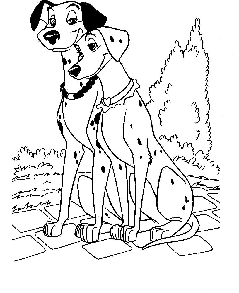 Two Dogs Coloring Pages 102 Dalmatians Free Incredible 101 816x1000 Two Dogs Coloring Pages 102 Dalmatians Free Incredible 101
