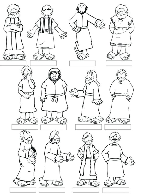 600x805 Disciples Coloring Page Marvelous Jesus And The 12 Disciples