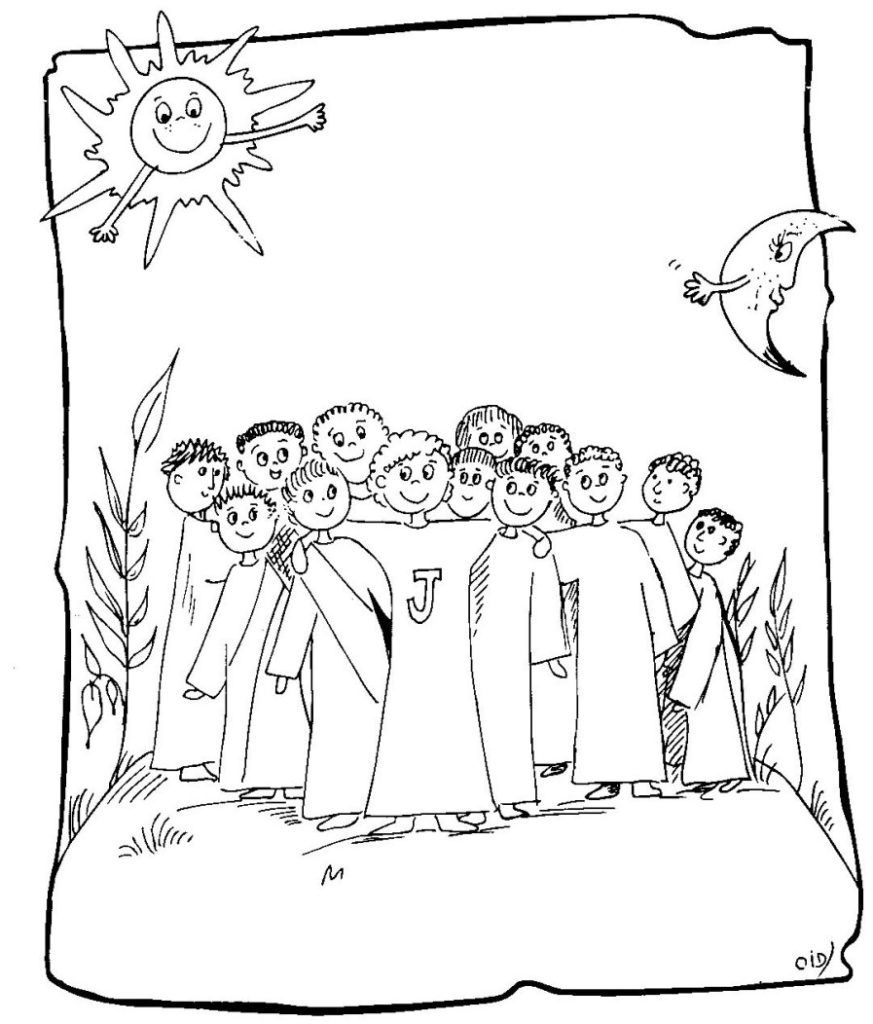 873x1024 Jesus And The 12 Disciples Coloring Page