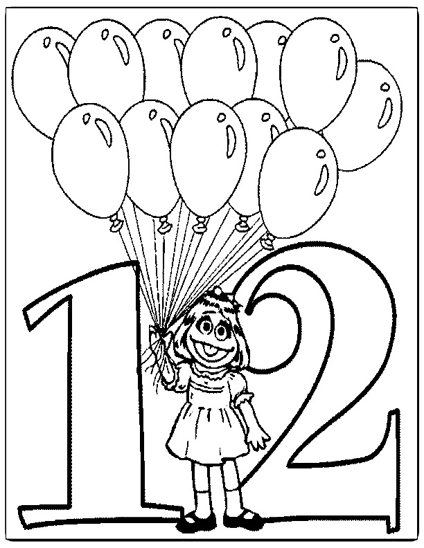 612x792 Number 12 Coloring Page Best Photos Of Sesame Street Number