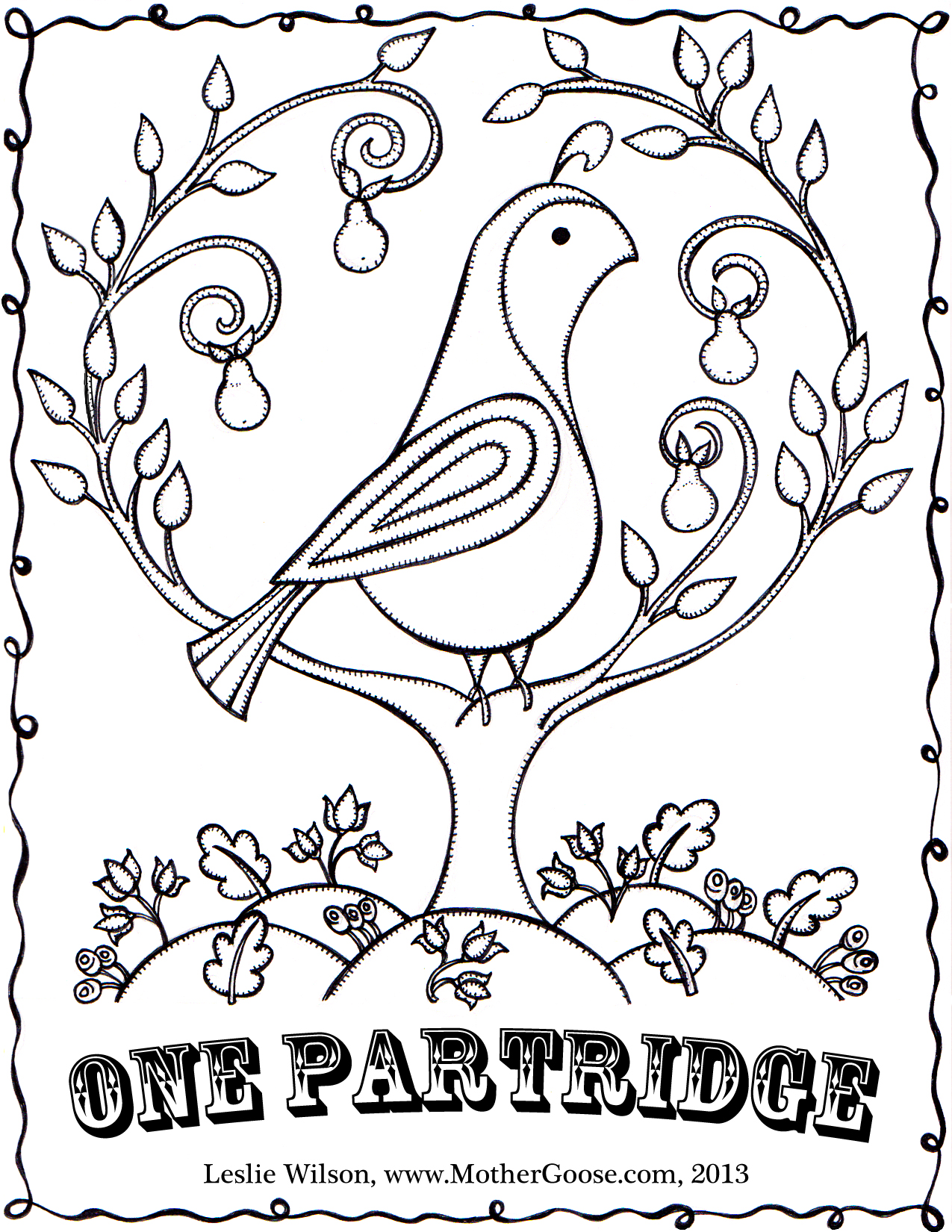 1275x1650 Days Of Christmas Coloring Pages