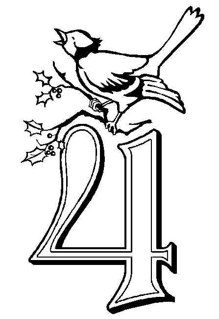 447x649 4 Calling Birds Picture Christmas Coloring Pages