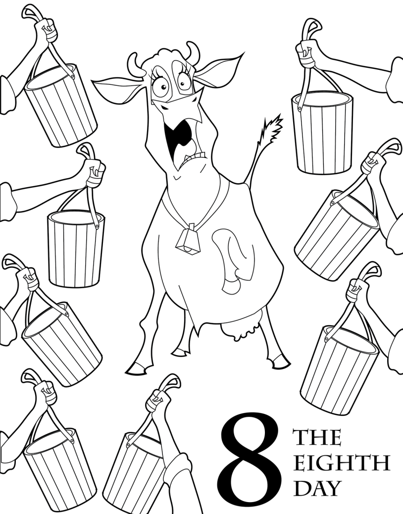 814x1038 Free Twelve Days Of Christmas Coloring Pages For 12 Fleasondogs