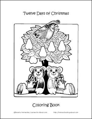 303x392 Make Your Own 12 Days Of Christmas Coloring Book Christmas Cover