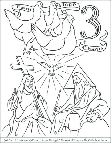 386x500 12 Days Of Christmas Coloring Pages Golden Rings Free Printable
