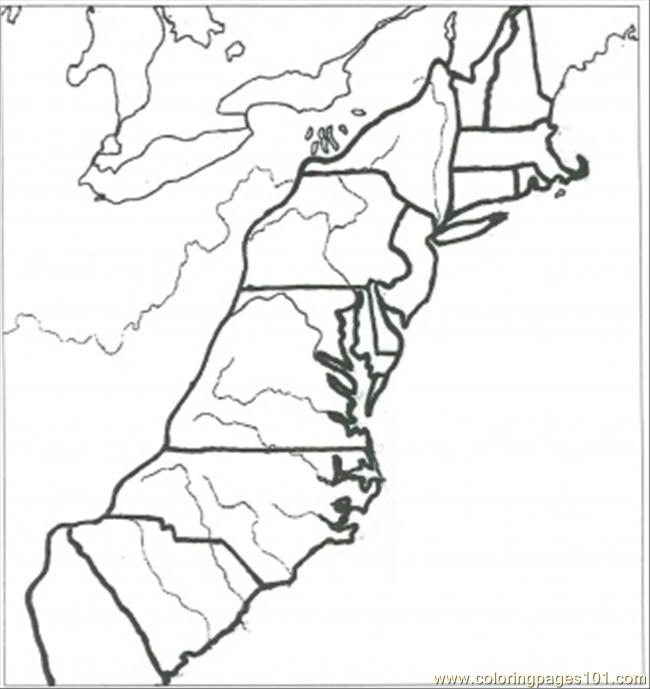 13 Colonies Coloring Page 650x689 13 Colonies Coloring Page