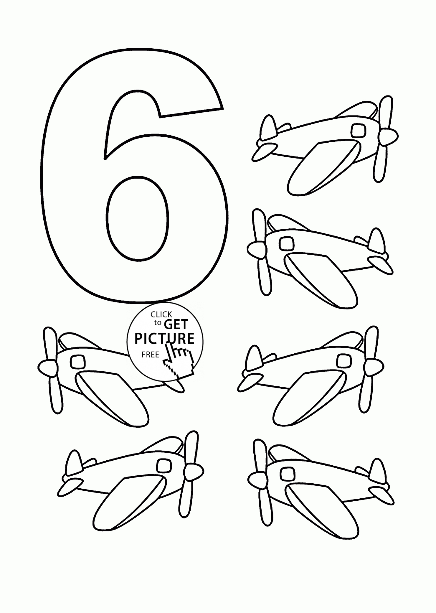 1480x2080 Number 6 Coloring Page 15 Coloring Pages