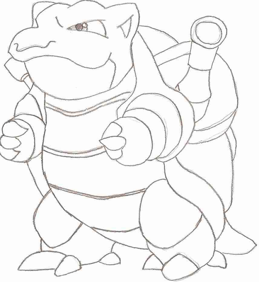 856x932 Remarkable Pokemon Blastoise Coloring Page 15