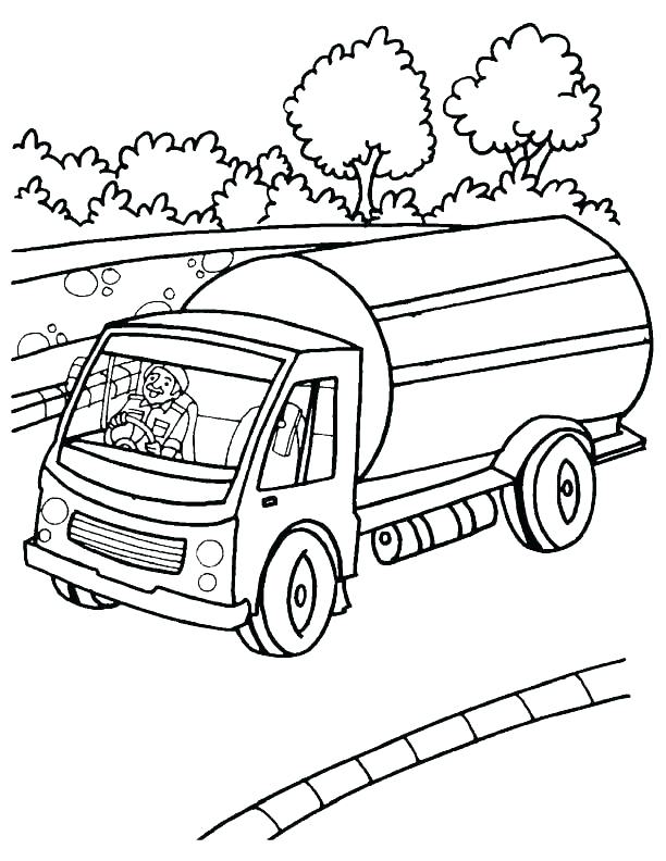 612x792 18 Wheeler Coloring Pages