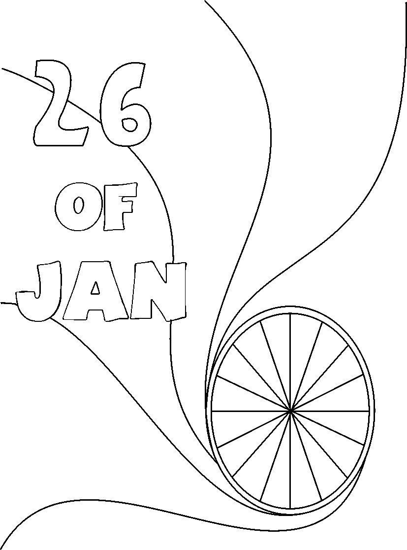 827x1116 Republic Day Coloring Page