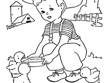Vintage Coloring Pages Etsy 340x270 Vintage Coloring Pages Etsy