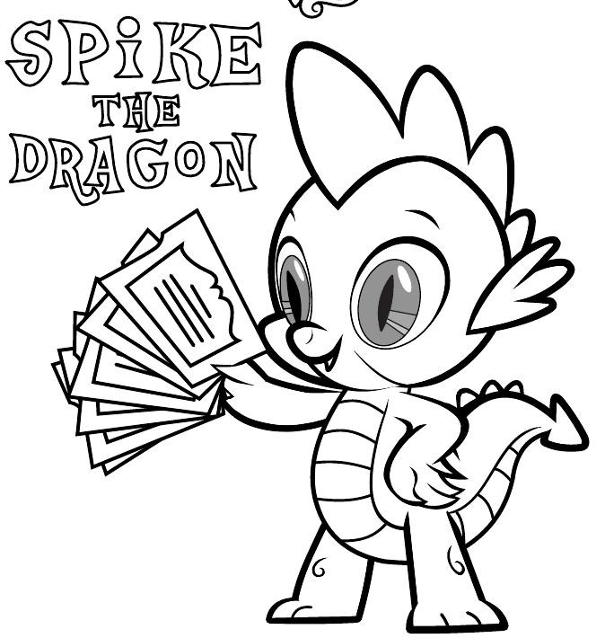 Spike The Dragon My Little Pony Coloring Pages Coloring Pages 674x710 Spike The Dragon My Little Pony Coloring Pages Coloring Pages