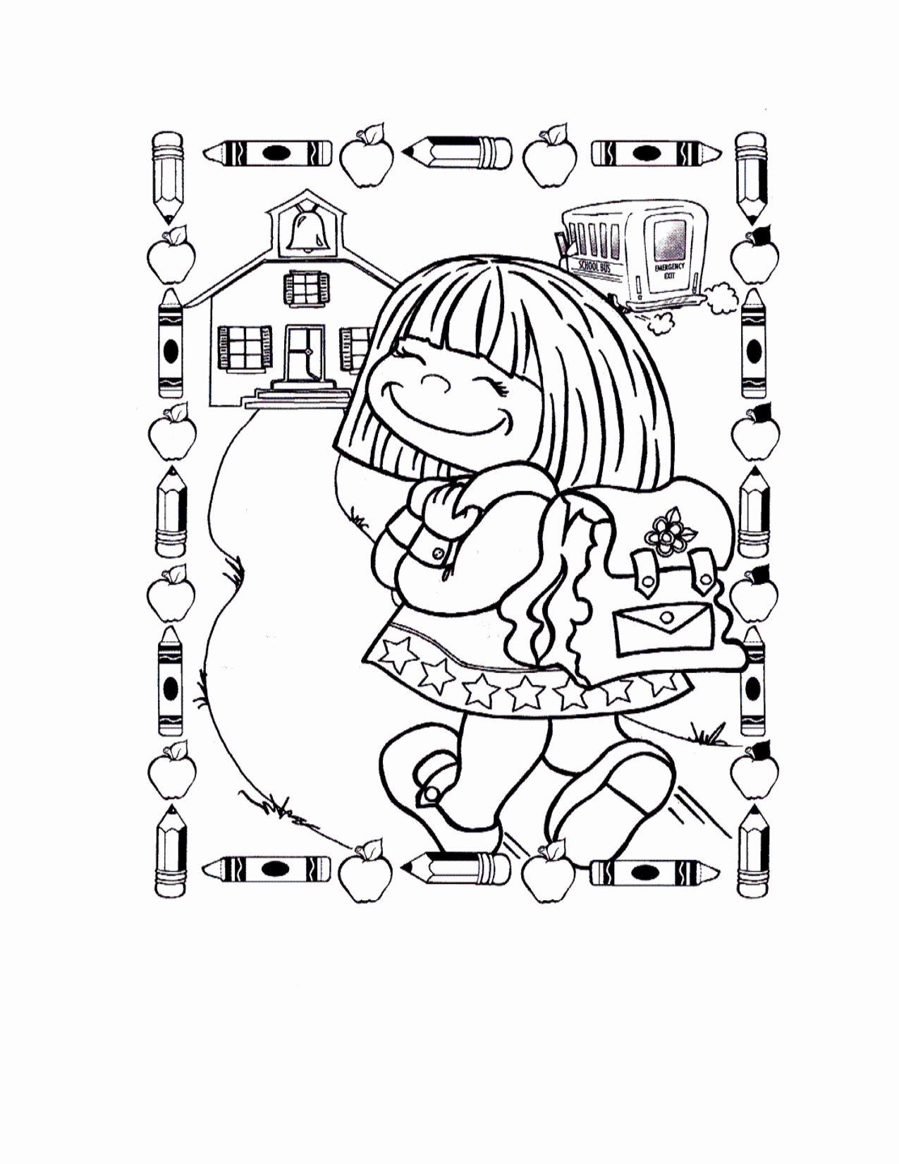 Free Back To School Coloring Pages Beautiful First Day Of School 1275x1650 Free Back To School Coloring Pages Beautiful First Day Of School