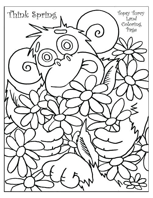 502x650 Spring Coloring Sheets For First Grade Coloring Pages For Spring