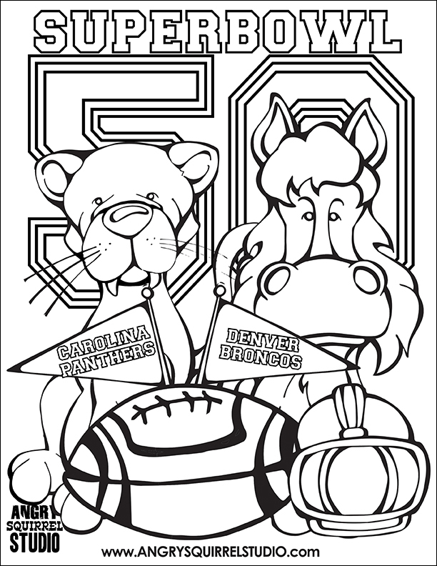 Free Coloring Pages Superbowl 50 Angry Squirrel Studio 612x792 Free Coloring Pages Superbowl 50 Angry Squirrel Studio