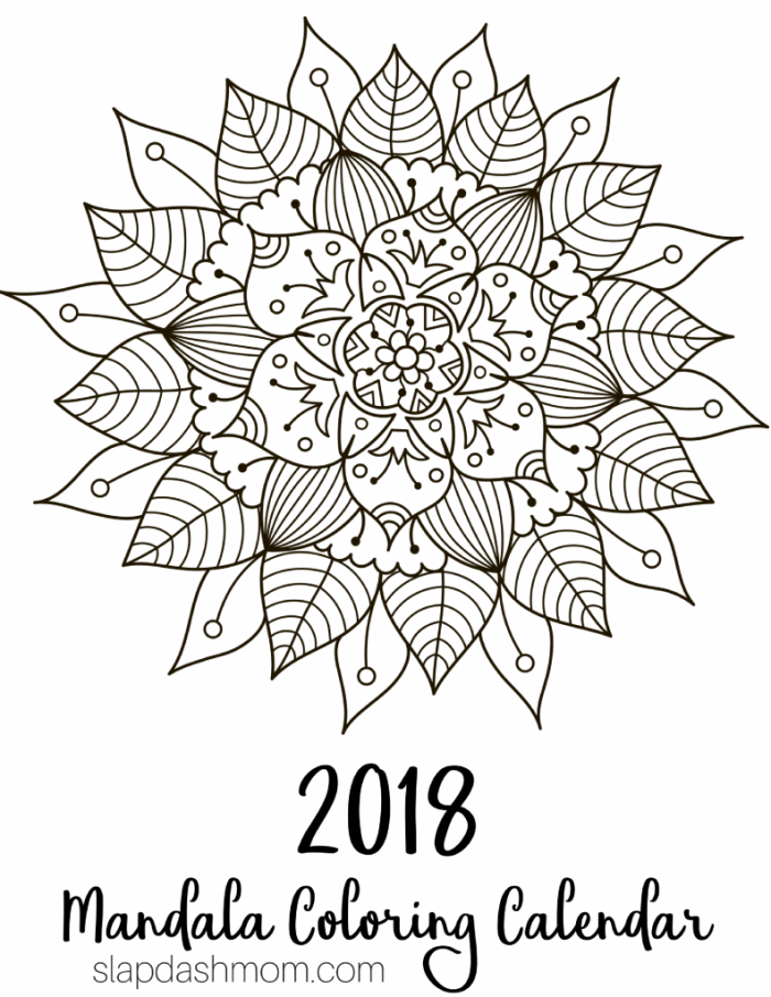 700x906 Calendar Coloring Pages 2018