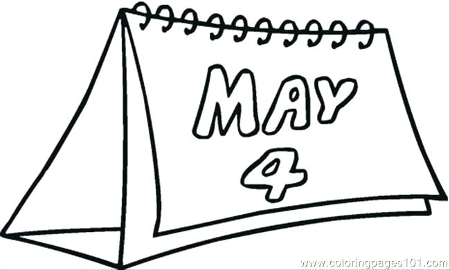 650x391 Coloring Pages Calendar Months Of May Page Free