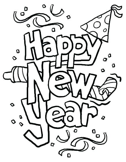 438x563 New Years Coloring Pages