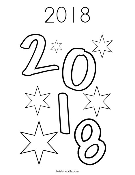 2018 Coloring Page