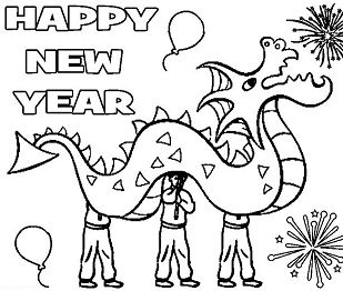 Happy New Year 2018 Coloring Page 309x262 Happy New Year 2018 Coloring Page