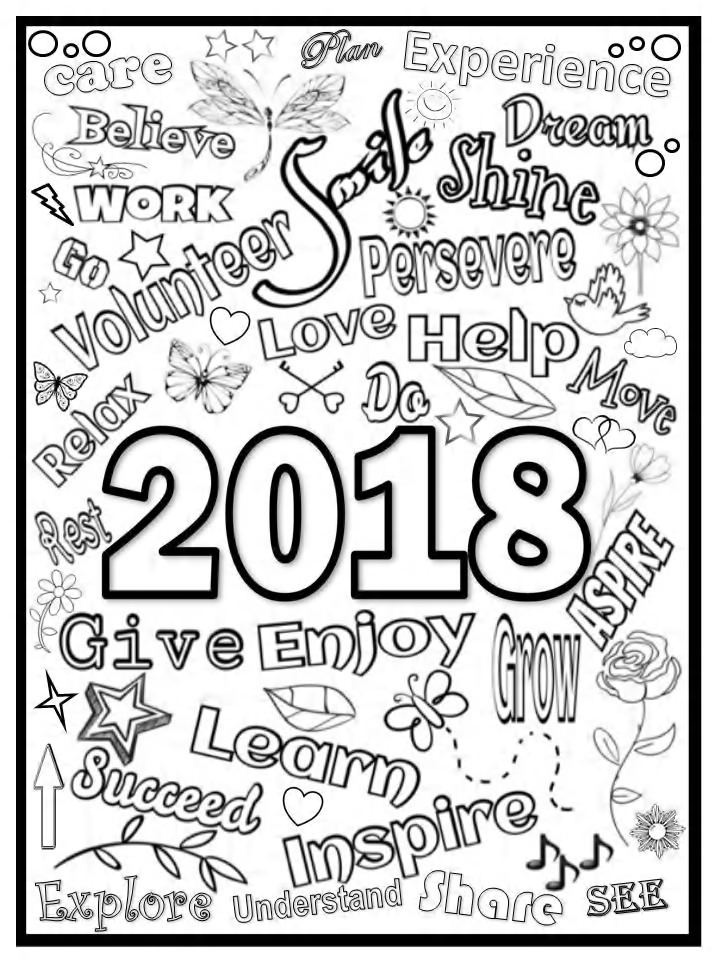 New Year's Coloring Page 2018, Free Coloring Page 720x960 New Year's Coloring Page 2018, Free Coloring Page