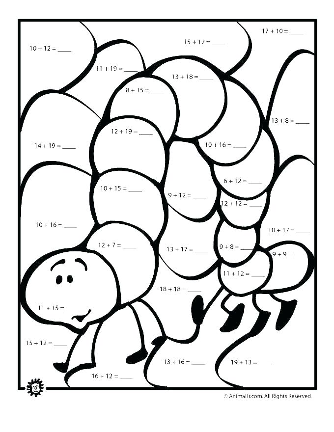 680x880 Addition Coloring Page 2nd Grade