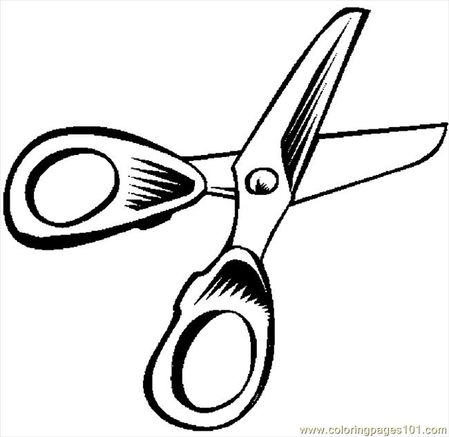 650x632 Scissors 01 Coloring Page