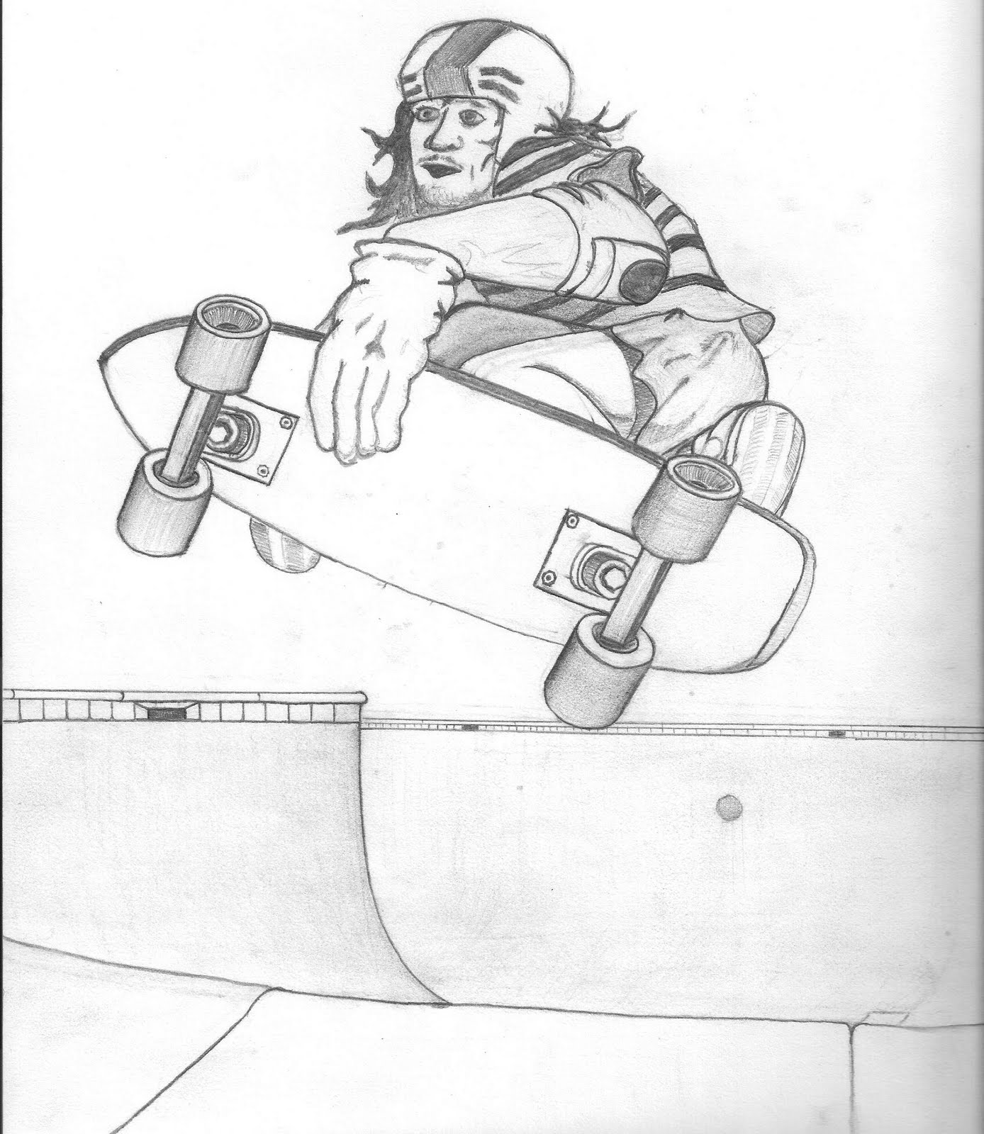 Skateboarding 3 Coloring Page 1388x1600 Skateboarding 3 Coloring Page