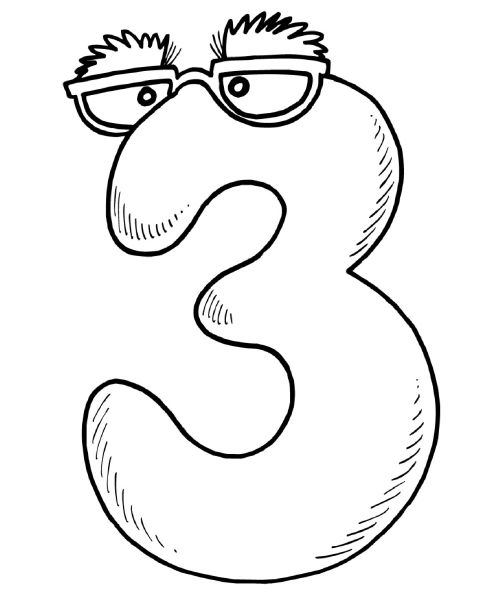 Number 3 Coloring Page Mr Number 3 Coloring Pages For Kids Free 500x600 Number 3 Coloring Page Mr Number 3 Coloring Pages For Kids Free