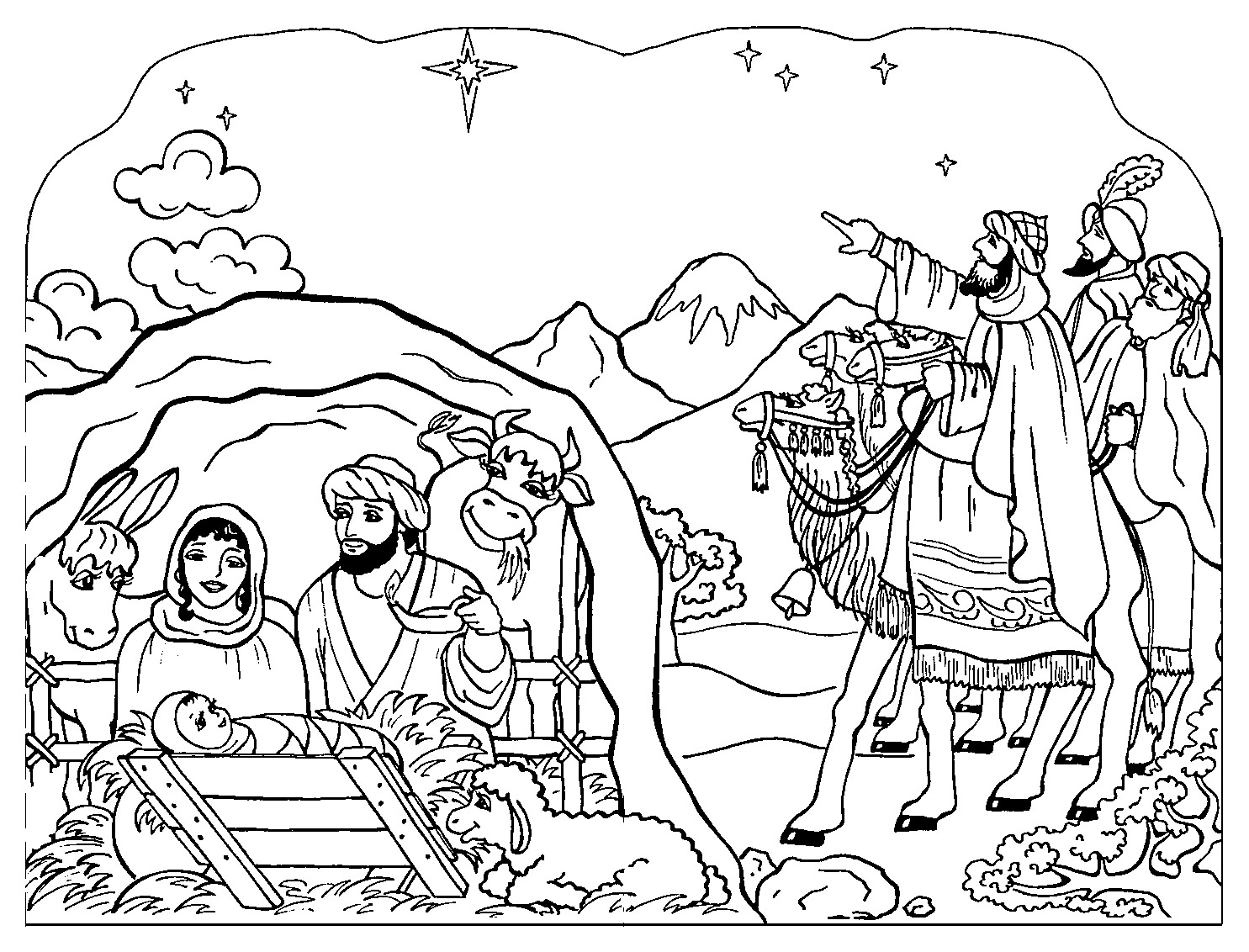 1485x1132 Luxury Three Kings Day Coloring Pages Free Christian For Children