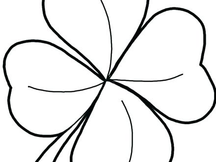 440x330 Clover Coloring Pages Three Leaf Clover Coloring Page Printable 4