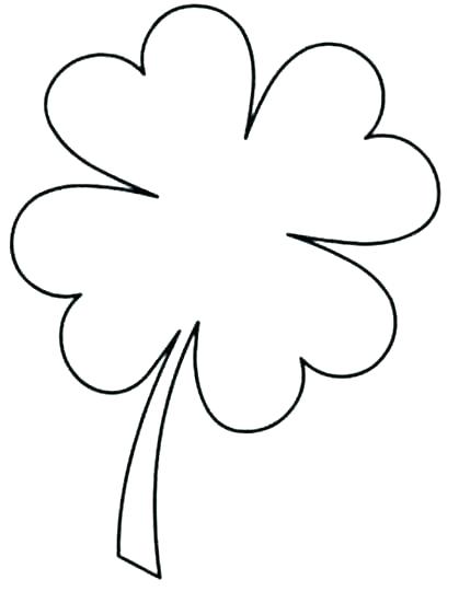 419x540 Four Leaf Clover Coloring Pages 4 Leaf Clover Coloring Page New