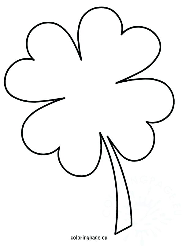 595x804 Clover Coloring Pages Four Leaf Clover Coloring Page Four Leaf