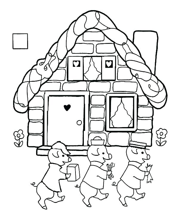 Three Little Pigs Colouring Pages Free The Three Little Pigs 600x734 Three Little Pigs Colouring Pages Free The Three Little Pigs