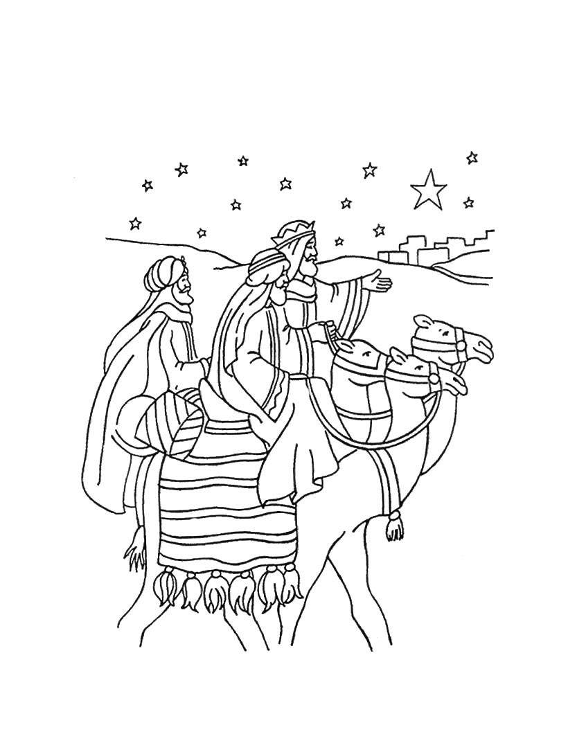 The Journey Of The Three Wise Men Coloring Pages 820x1060 The Journey Of The Three Wise Men Coloring Pages