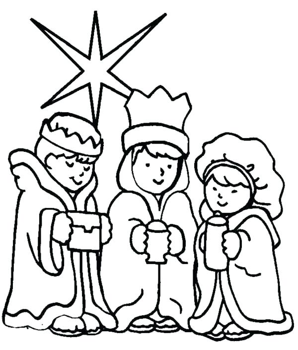 Three Wise Men Coloring Pages Three Wise Men On Day Coloring Page 600x705 Three Wise Men Coloring Pages Three Wise Men On Day Coloring Page