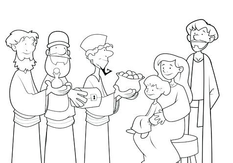 Wise Men Coloring Page 476x333 Wise Men Coloring Page