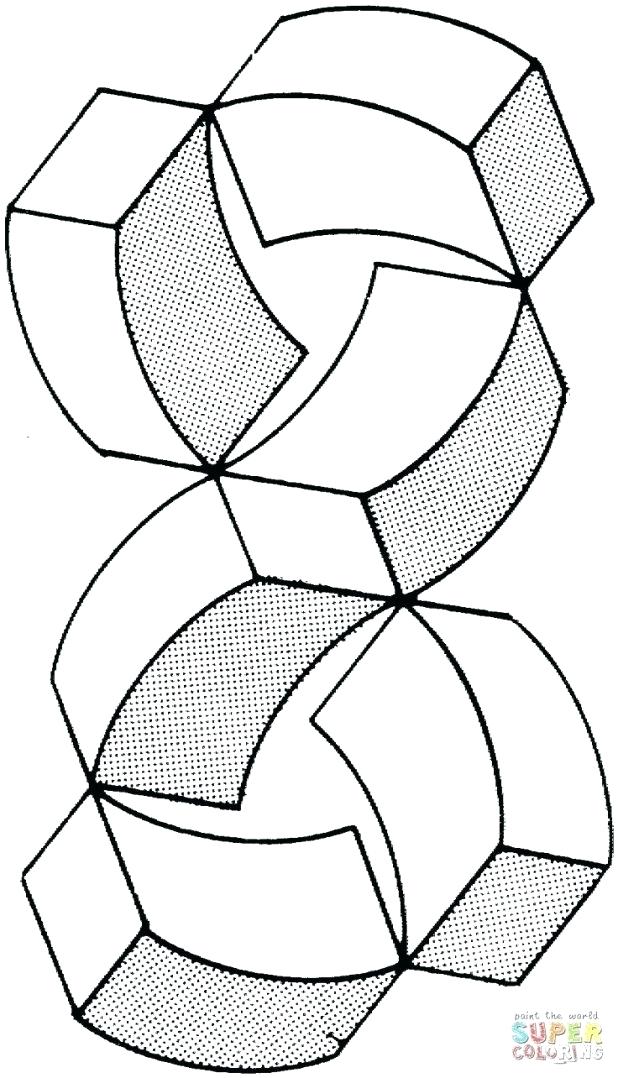618x1078 3d Coloring Pages Printable Optical Illusion 5 Coloring Page