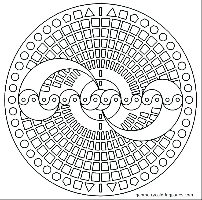 863x851 3d Coloring Pages Geometric 3d Geometric Shapes Coloring Pages